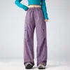 Luotuo Chaqueta Pantalones de Montañismo Esquí Mujer Persona Pequeña Ropa de Trabajo Pantalones Deportivos Verano Delgado Impermeable Pierna Recta Pantalones Casuales