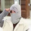Chapéu Lenço Integrado à Prova de Vento para Ciclismo de Inverno Feminino com Forro de Fleece Máscara Quente Proteção para Ouvidos Chapéu à Prova de Frio para Ciclismo Chapéu Lei Feng