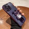 Adecuado para funda de teléfono móvil Iphone16Promax Apple 15 Cuentas de moda Oso Violento Soporte 12 Viene con Película para Lente 7P