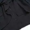 Camisa de lino para hombre, manga larga, cuello con volantes, estilo Hong Kong, juvenil, moderna, versátil, nuevo estilo, top artístico de primavera para estudiante