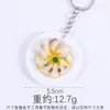 Chaveiro de Prato de Comida Simulada Pvc Miniatura Prato de Comida Simulado Cozinhar Brinquedo de Faz de Conta Restaurante Pequeno Presente