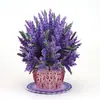 Tarjeta de felicitación con ramo de lavanda 3D transfronteriza, Escultura de papel desmontable para el Día del Maestro, Tarjeta creativa para el Día de la Madre al por mayor