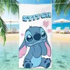 Toalha de Banho de Microfibra do Stitch Fofo, Toalha de Praia Absorvente de Água Secagem Rápida para Uso Externo, Toalha para B&B e Esportes, Fornecimento Direto do Fabricante