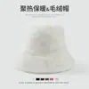 Nuevo Sombrero de Pescador de Piel Sintética de Visón para Mujer, Versátil para Otoño e Invierno, Estilo Coreano, Sombrero de Cubo Cálido que Hace que la Cara Parezca Más Pequeña, Sombrero de Cubo de Moda