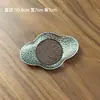Posavasos de Aleación de Plata Antigua China, Posavasos de Bambú, Aislamiento Térmico, Soporte para Taza de Té, Platillo, Accesorios para Juego de Té Kung Fu con Estante de Almacenamiento
