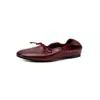 Zapatos Casuales Versátiles de Cordero Suave Gigante Estilo Abuela Nuevo Estilo Lazo Estilo Ballet Suela Suave Zapatos Individuales Aumento de Altura Interior Zapatos para Mujer