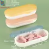 Caixa de Talheres Infantil, Porta-Colher de Silicone, Porta-Hashi e Garfo-Colher de Treinamento para Bebês em PP, Mordedor, Porta-Escova de Dentes e Mordedor