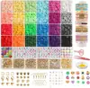 Amazon más vendido arcilla blanda para modelar cuentas de arcilla blanda rodajas de arcilla blanda juego de accesorios para joyería DIY caja set para hacer joyería hecha a mano