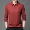 Camiseta de Manga Larga de Otoño para Hombre con Estampado de Letras Casual de Negocios Cuello Polo para Hombres de Mediana Edad Dropshipping