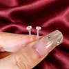 Varilla de resina para piercing de oreja de 1.2 mm de grosor con punta plana, empaquetada para el cuidado de piercings de oreja, expansor de piercing de oreja, pendiente de oreja, cuidado de piercing de oreja transparente