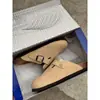 Pantuflas de Suela Gruesa para Mujer, Zapatos Birkenstock, Medias Pantuflas, Retro, Otros Nuevos Estilos de Primavera, Gente Perezosa, 2023, Pies Pequeños y Gordos, Talla Grande