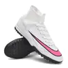 Zapatos de fútbol de caña alta de talla grande 32-47 transfronterizos para hombres, mujeres, adultos y niños, adecuados para competición y entrenamiento, con tacos TF y tacos redondos largos AG