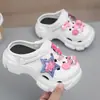 Accesorios de Moda de Verano para Niños Zuecos de Suela Suave de Color Degradado Sandalias Cerradas para Niñas para Bebés y Niños Mayores