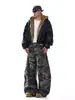 Jeans Camuflaje Retro Americano Scimitar para Hombre Tendencia High Street Bolsillo Diseño Recto Casual Suelto Pantalones Cargo