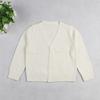 Ins 22 Novo suéter cardigan com decote em V, casaco pequeno, roupas de jardim de outono, cor sólida, uniforme escolar, cardigan para meninos e meninas