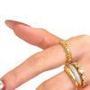 Estilo Antiguo Medio Lujo Industria Pesada Cara Brillante Incrustado Zircón Collar Anillo Doble Capa Diseño de Personalidad Única Sentido de Alto Traje
