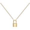 Collares de Cadena Clavicular de Oro Pequeño con Candado Cruzado Europeo y Americano para Parejas, Diseño de Nicho, Oro de Alta Gama, Estilo Caliente de Amazon