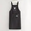Delantal de Cocina Doméstico Moderno Resistente al Agua para Adultos, Delantal de Cocina de Longitud Extendida con Impresión de Logo, Adecuado para Catering, Unisex
