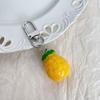 Chaveiro de prata de fruta tridimensional em pingente de lichia criativa simulação de saco de frutas chaveiro pingente de presente