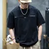 Camiseta Casual Pesada de Manga Curta para Homens 2026, Novo Estilo de Verão, Caimento Solto, Blusa de Tamanho Grande, Camiseta Tendência