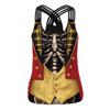 Halloween Red Rose Ghost Bride Impressão digital feminina esportiva slim respirável colete sem mangas jaqueta