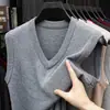 6.5 lã 340g colete de malha masculino espessado cor sólida, produto transfronteiriço mais vendido, em estoque para dropshipping