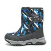 Botas para niños mayores, botas de algodón para niños, zapatos de algodón gruesos y cálidos con forro de felpa para niños, botas impermeables para niñas, botas de nieve antideslizantes