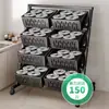 Estante de Frutas y Verduras Frescas de Supermercado, Exhibidor Móvil de Frutas y Verduras de Pie, Estante de Exhibición para Tienda de Frutas, Cesta Inclinada para Snacks de Verduras, Estante de Almacenamiento de Cocina
