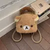 2026 Boneca Urso de Pelúcia Bolsa Feminina Estilo Japonês Ins Cartoon Mochila Fofa Feminina Nicho Nova Bolsa de Mão
