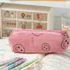 Estuche para Lápices Cara Sonriente Estilo Pana Bolsa de Almacenamiento Resistente a Manchas Gran Capacidad Simple y Duradero Estuche para Lápices de Papelería Ins Estudiante