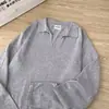 Suéter Retro Estilo Universitario con Cuello Polo para Hombres y Mujeres, Top de Punto Holgado de Marca de Moda Otoñal para Parejas
