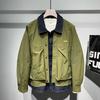 Jaqueta Masculina Jeans Splicing Falsa Duas Peças Nova Tendência Outono Inverno Juventude Solta Moda Casual Top Tendência