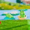 Viajando Juntos con Muñecos de Animales Pequeños Rana, Accesorios de Decoración DIY para Jardinería de Paisaje Micro, Mini Adornos Pequeños
