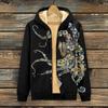 2024 nuevo transfronterizo Amazon nueva moda impresión digital 3D para mujer chaqueta con capucha y cremallera acolchada de algodón-marrón