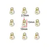 Pingente de Pérola Redonda Simulada com Anel de Diamante e Strass, Acessórios para Joias DIY para Pulseiras e Brincos Z12