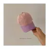 Boné de Baseball de Cor Contrastante Novo Outono e Inverno 2025, Simples e Versátil, Cor Doce, Boné com Aba à Prova de Sol e Vento para Meninos e Meninas