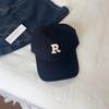 Gorra de Béisbol Nueva Estilo Coreano con Letra R para Mujer Primavera y Verano Pareja Casual Versátil Parte Superior Suave Protección Solar Gorra de Pico Moda