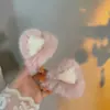 Novo Presilha de Pelúcia Quadrada para Cabelo Outono e Inverno Presilha de Cabelo Versátil Fofa de Tubarão Faixa de Cabelo para Parte de Trás da Cabeça Feminina