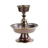 Copa de Vino Dorada de Cobre Hecha a Mano Nepalí, Nuevo Diseño Engrosado con Ocho Patrones Auspiciosos, Adorno para Decoración del Hogar