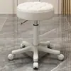 Banco de beleza com rodízios, banco de cadeira para salão de beleza de manicure, altura retrátil ajustável rodízio grande cadeira de trabalhador