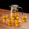 Bule de Chá Elegante Caneca Modelo Novo 2025 Separação Chá-Água Revestimento Interno Totalmente de Vidro Filtro de Um Clique Infusor de Chá Magnético Caneca para Uso Doméstico