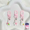606 Chaveiro Fofo de Cenoura de Coelho de Flor Presente para Melhor Amiga Menina Doce Acessórios Pingente de Mochila Escolar Joias