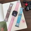 Correa de reloj de TPU a cuadros de dibujos animados adecuada para Apple Iwatch11 Generación 10/987Ultrase