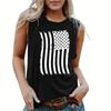 Chaleco de mujer Amazon WISH Clothing, colección del Día de la Independencia, con la bandera estadounidense, de la estación independiente, de verano.