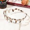 Qiyue Diadema Dentada Antideslizante Presiona Cabello Flequillo Cabello Roto Aro Simple Negro Marrón Accesorios para Lavar el Cabello para Mujeres