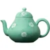 Bule de Chá Cerâmico Mojihai Verde Pintado à Mão com Enfeite de Videira Verde, Gaiwan Três Talentos, Xícara do Anfitrião, Xícara de Chá, Xícara de Degustação, Coleção de Conjunto de Chá