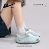 Zapatillas de entrenamiento alemanas versátiles y cómodas con bloques de color, zapatos casuales para mujer frescos y lindos con alto atractivo estético y estilo universitario