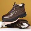 Zapatos de Algodón para Hombre 2025 Invierno Forrados de Felpa Engrosados Cálidos Casuales Suela Gruesa Patrón de Cocodrilo Zapatos de Algodón para Hombre de Mediana Edad Papá Envío Directo