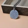 Plata 999 Sólida Amarilla Dios de la Riqueza Colgante Jiyan Redondo Colgante de Marca Zakiram Ping An Naff Accesorios de Collar