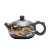 Tetera de Arena Morada de Mineral Crudo Termocrómica Longfeng Hecha a Mano Tetera de Arena Morada Juego de Té Kung Fu Olla Fengming Regalo de Negocios